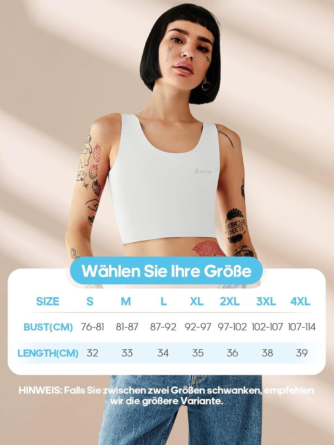 Brust Binder für Transgender FTM Trans Binder Atmungsaktive Nahtlos Schwimm Binder Bra Weiss 3XL, We