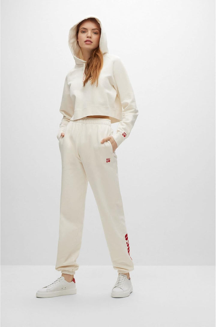 HUGO Damen Dimalaya Sweatshirt L Open White110, L Open White110