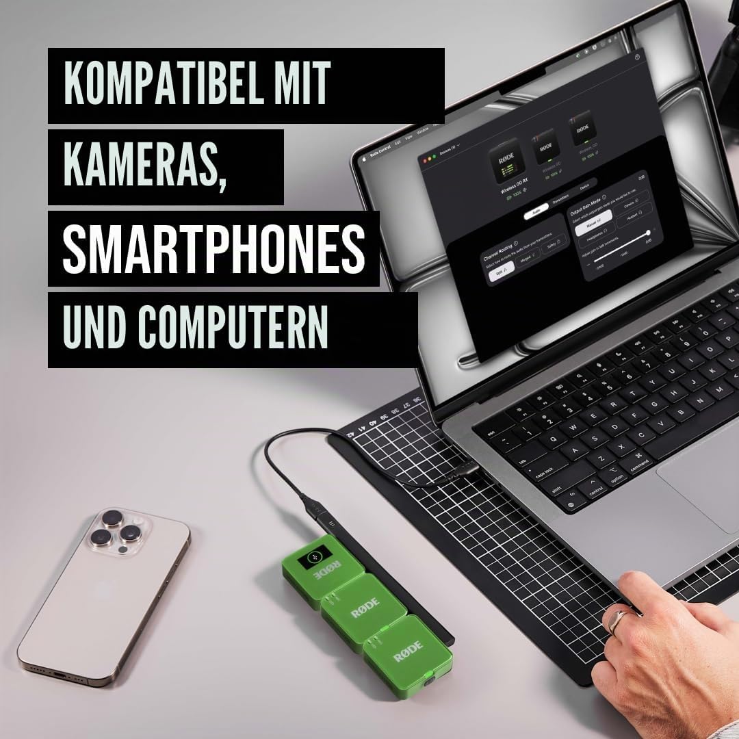RØDE Wireless GO (Gen 3) – Kompakter kabelloser Mikrofon – Kristallklarer Klang, 32-Bit Float Aufnah