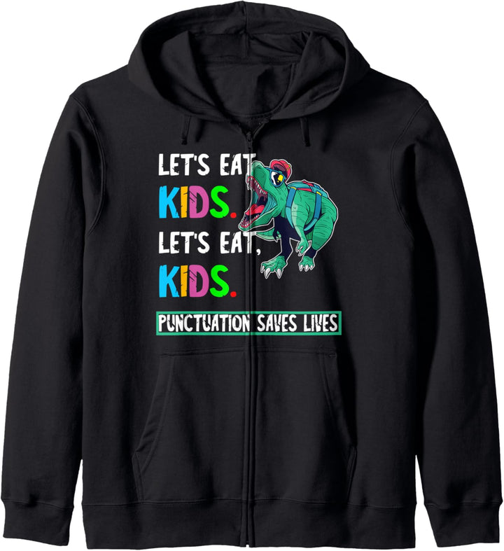 Grammatik Dinosaurier Englisch Unterricht Lustiges Schüler Kapuzenjacke