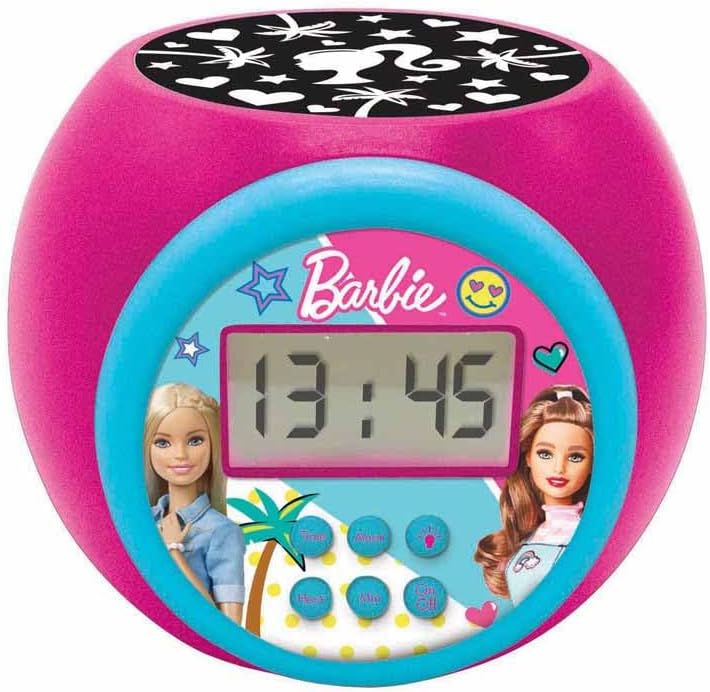 Lexibook, Barbie, Projektor-Wecker, RL977BB | Deckenprojektion, Timer, LCD-Display, Schlummerfunktio