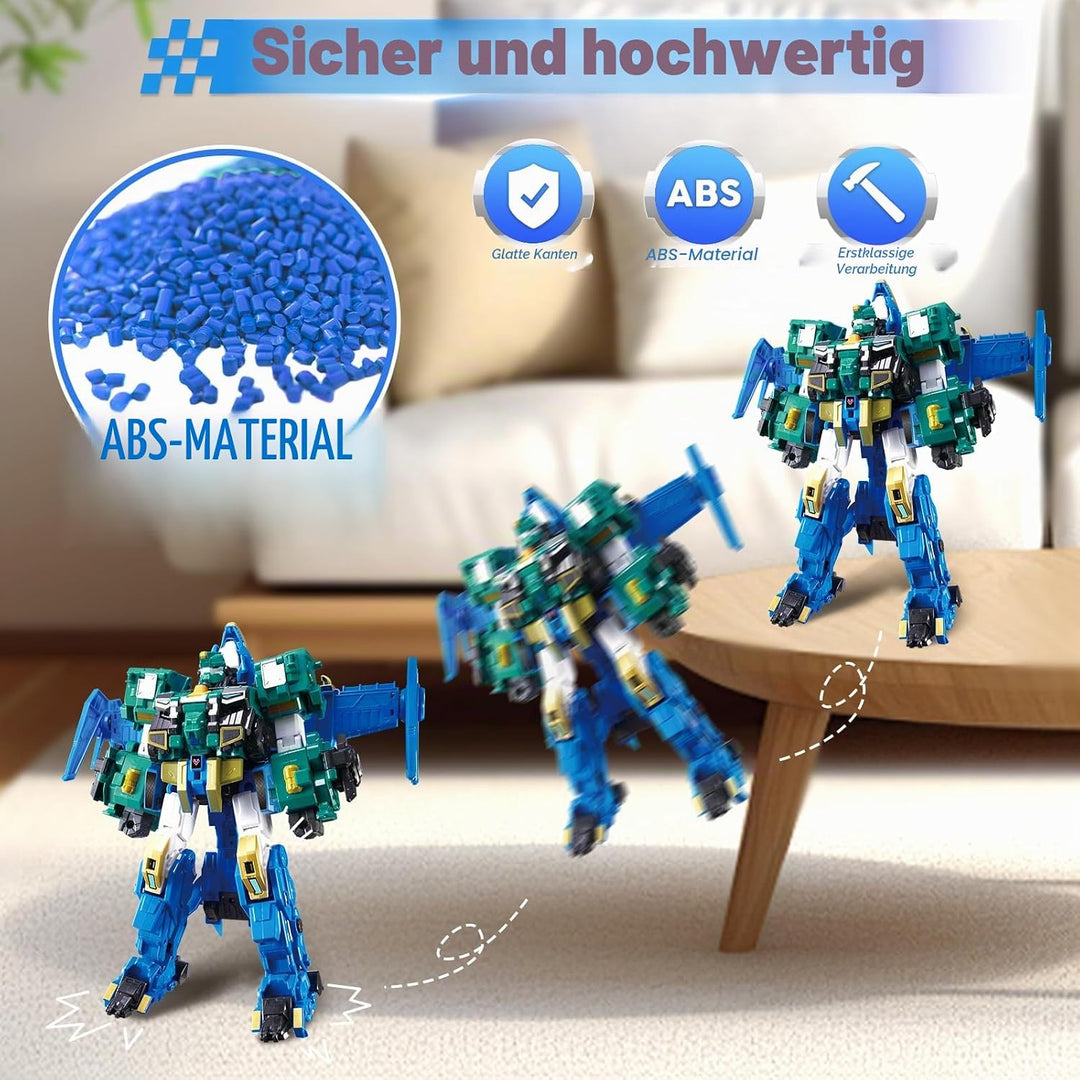 3 in 1 Transformable Roboter Stego Blast Wing, 11,81 Zoll, Roboter Spielzeug für Kinder, Chariot, Di