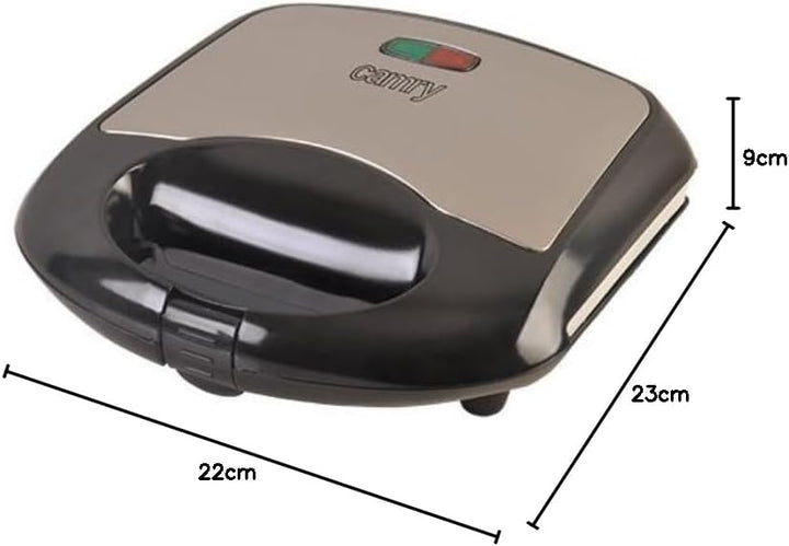 Camry CR 3018 Sandwichmaker, 700, Schwarz/silberfarben, Keramik