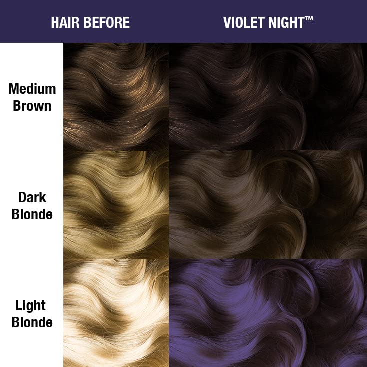 Manic Panic Violet Night Classic Creme, Vegan, Cruelty Free, Purple Semi Permanent Hair Dye 118ml Vi