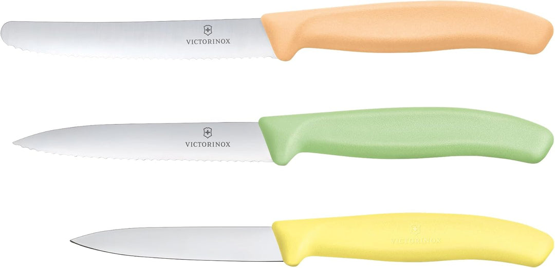 Victorinox, 6.7116.34L2, Swiss Classic, Gemüsemesser-Set, 3-teilig, Extra scharfe Klinge, gerader Sc