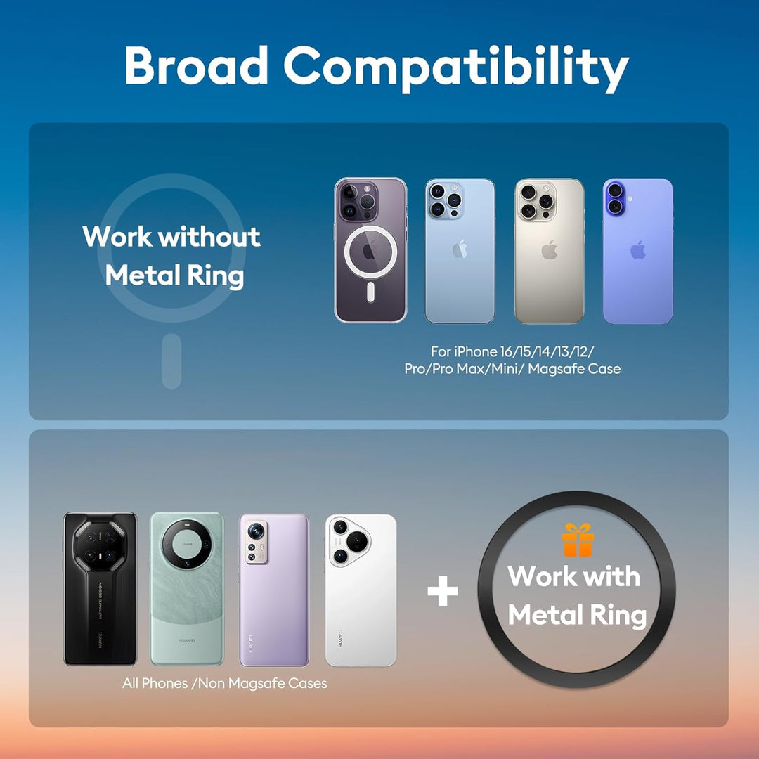 MAGJIEYX Kompatibel 15W Magsafe Autohalterung Ladegerät Handyhalterung Auto mit Ladefunktion Lüftung