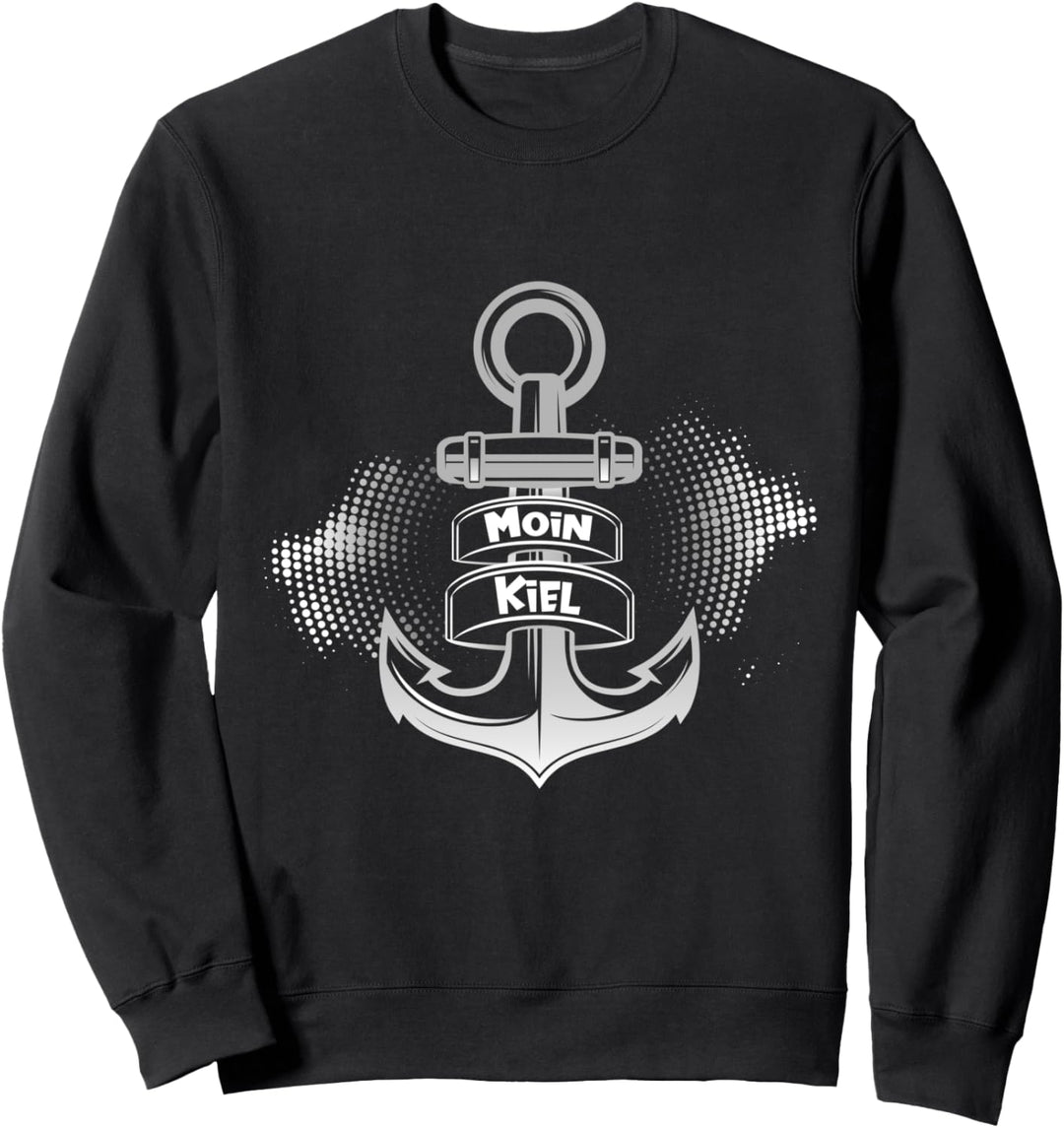 Moin Kiel mit Anker für Strandurlaub an Küste und Meer Sweatshirt
