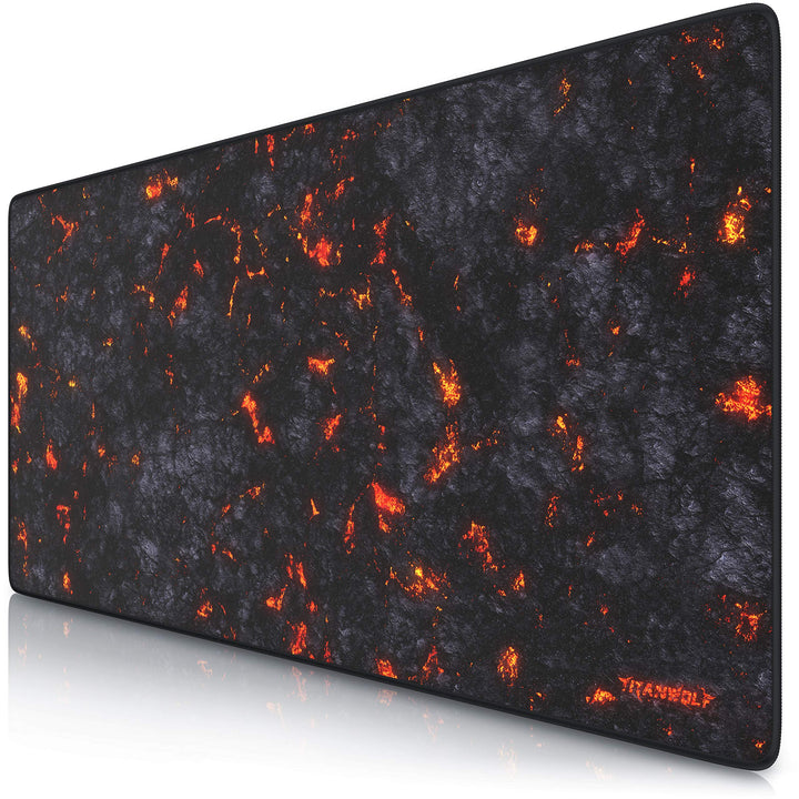 TITANWOLF - XXL Speed Gaming Mauspad Titanwolf Lava 900x400 mm - XXL Mousepad - Tischunterlage Large