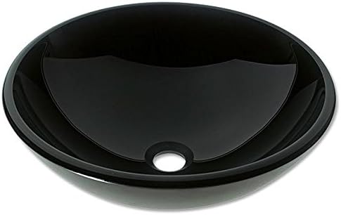 Art-of-Baan® Glas-Designwaschbecken I edles Waschbecken I hochwertiges Handwaschbecken in Schwarz I