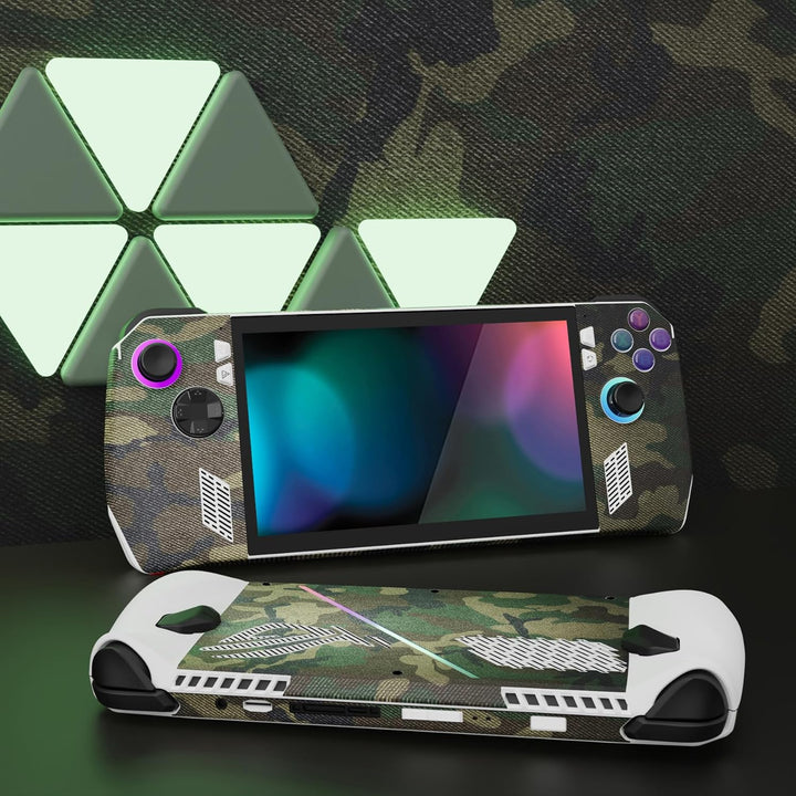 PlayVital 2 Set Skin Sticker für ROG Ally Handheld Konsole, individuelle Aufkleber aus Vinyl-Armeegr