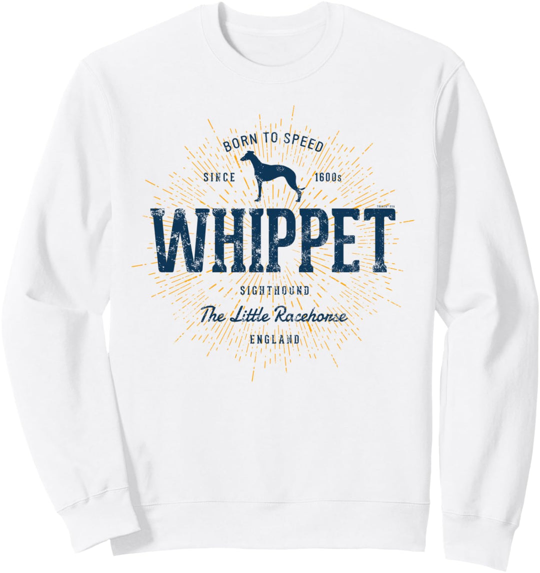 Whippet Vintage Kleiner Englischer Retro Whippet Sweatshirt
