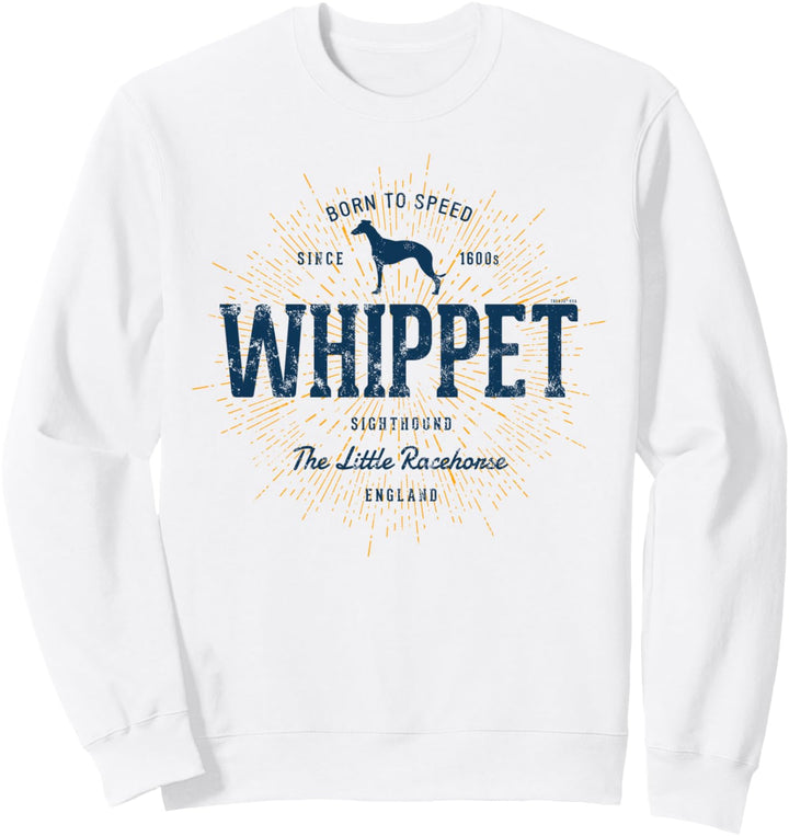 Whippet Vintage Kleiner Englischer Retro Whippet Sweatshirt