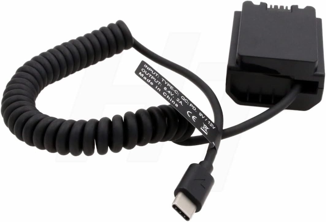 HangTon PD USB C auf NP-FZ100 Dummy-Akku für Sony Alpha 9 II, A9, A7R Ⅳ, A7R III, A7 III, A6600, FX3