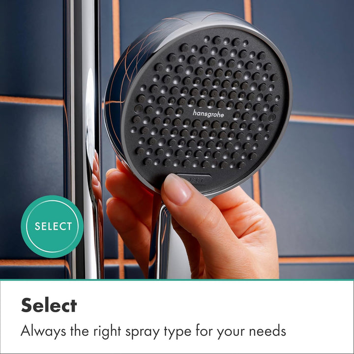 hansgrohe Activera Select S - Duschset mit Duschkopf wassersparend (EcoSmart, 2 Strahlarten), Duschs