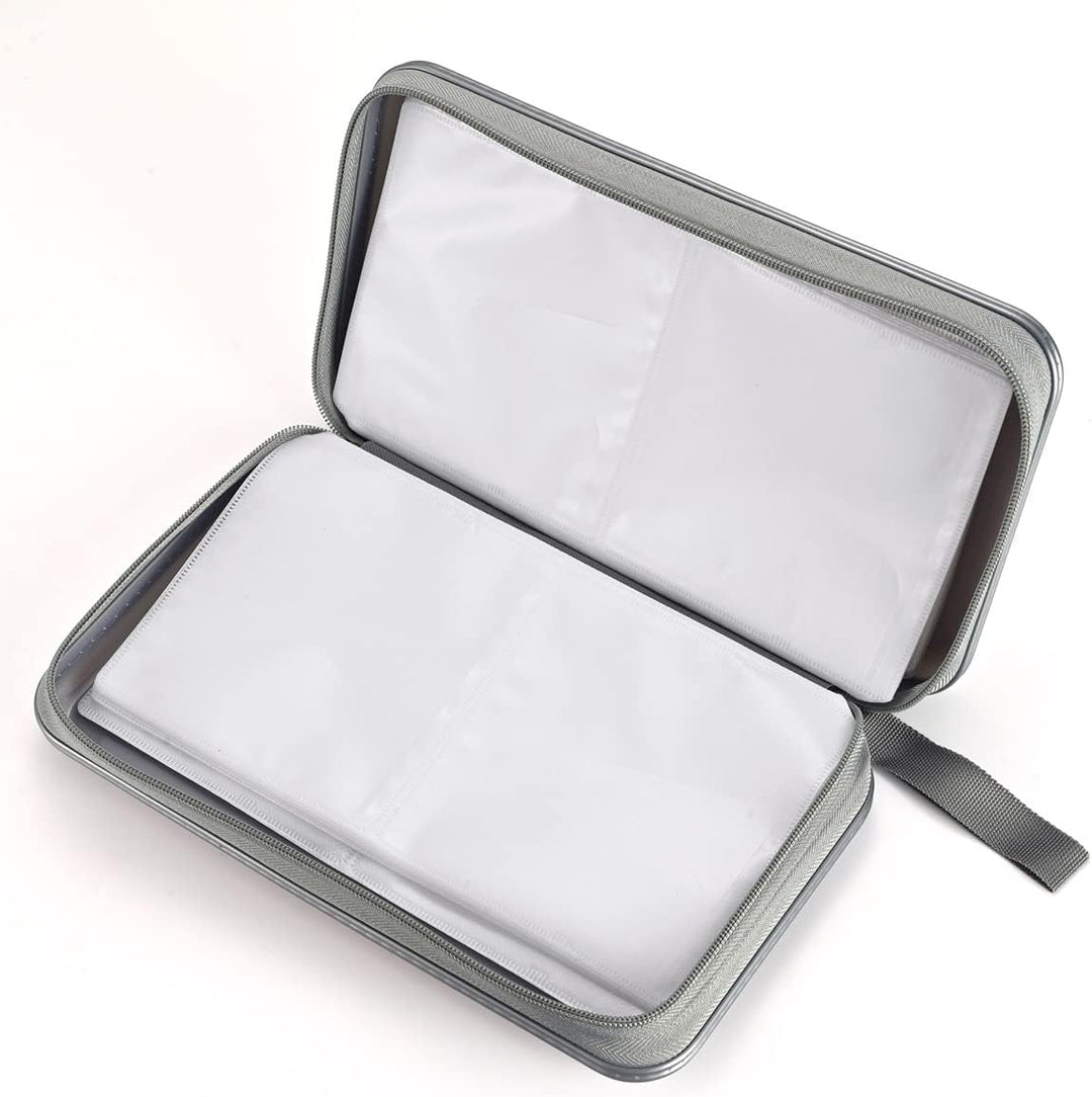 DVD-Tasche,96 Kapazität CD-Hülle Halter Lagerung Veranstalter Hartplastik Schutz Disc-Geldbörse für