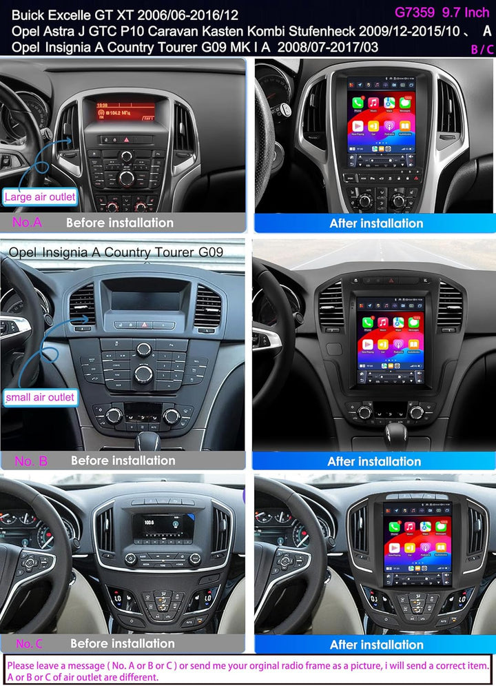 9.7 Zoll HD Auto Radio Autospieler 2+32GB GPS Navigation Carplay/Android Touchscreen Player Autoradi