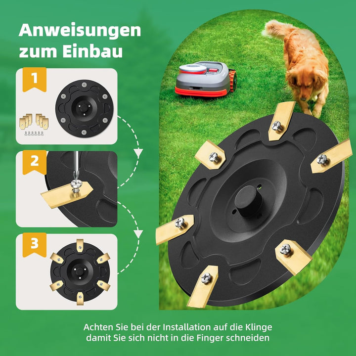 [AUFRÜSTUNGSSET] Messerteller + 30 Klingen + 30 Schrauben Kompatibel mit Segway Navimow i105E, i108E