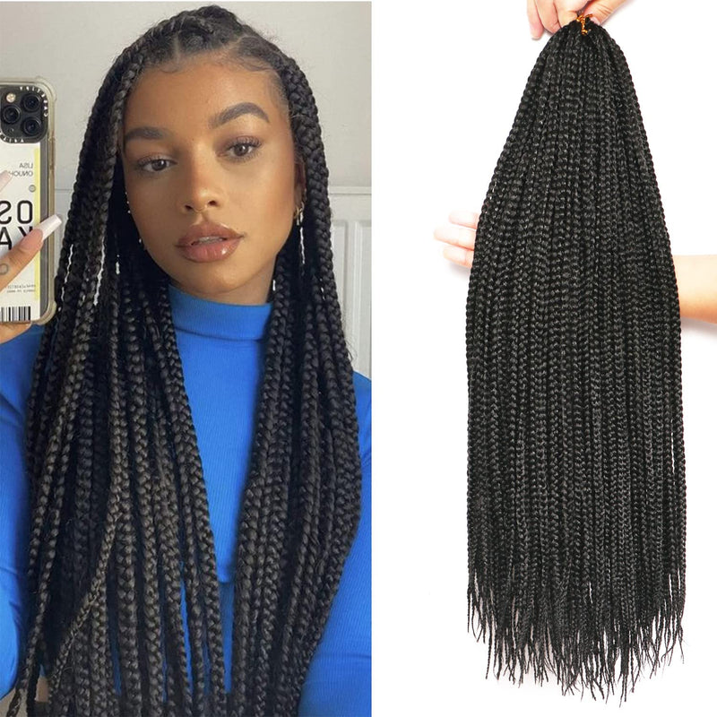 7 Packungen gehäkelte Braids Strähnen Echthaar Haarverlängerung für afrikanische Zöpfe Schwarze Perü