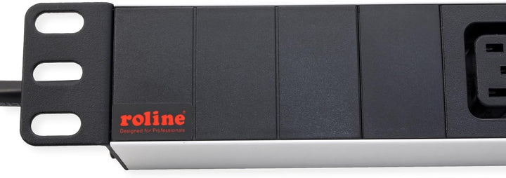 ROLINE 19"-Steckdosenleiste 8fach C13 + C20-Stecker, Aluminium, 2 m