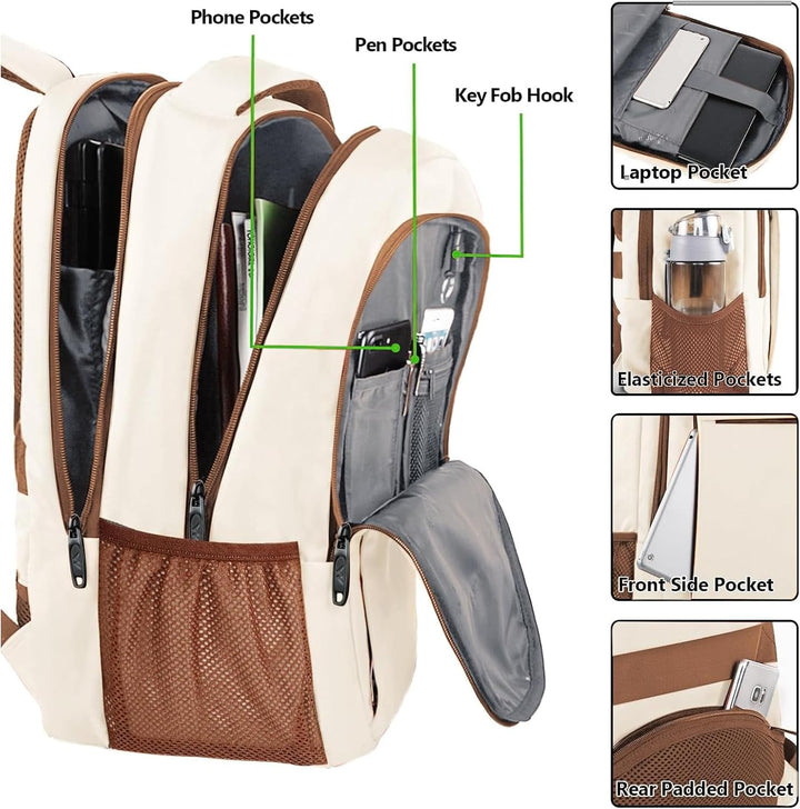 MATEIN Laptop Rucksack Damen, Grosser Schulrucksack Jungen 17,3 Zoll Backpack Notebook Laptoptasche