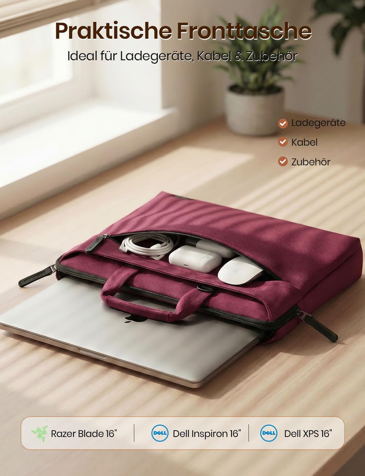 DOMISO 15-15,6 Zoll Wasserdicht Laptop Tasche Aktentasche Schultertasche Notebooktasche für 15.6" Le