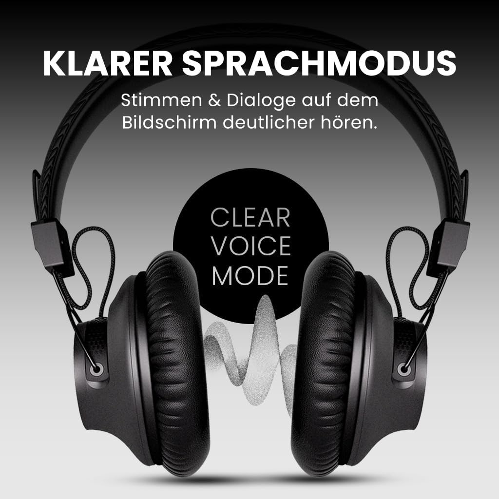 Avantree Audition 3 – Bluetooth 5.3 Over Ear Funkkopfhörer mit kabelloser Ladestation, kompatibel mi