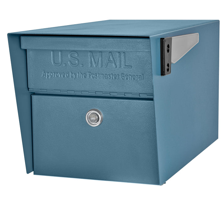 Mail Boss 7584 Mail Manager Sicherheitsbriefkasten mit Bordsteinkante, Century Blue, Century Blue
