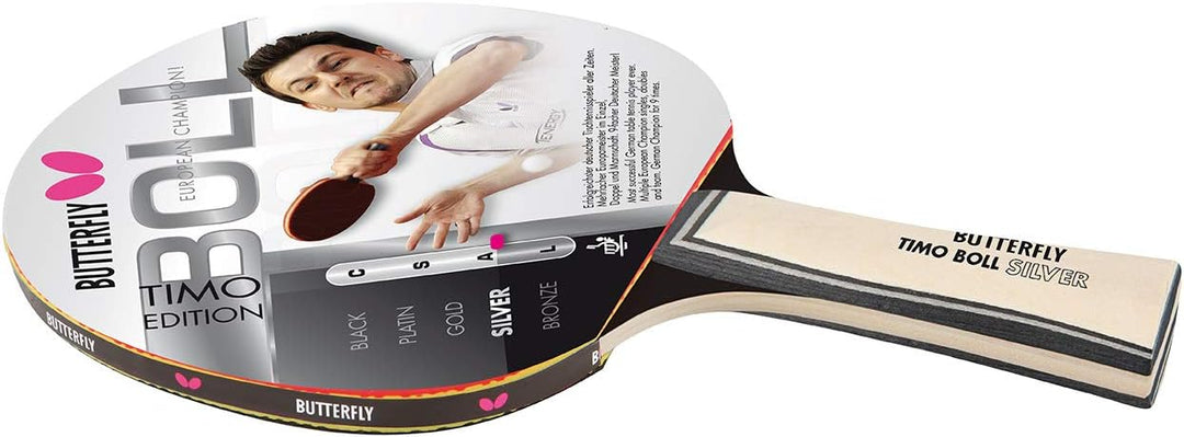 Butterfly® Timo Boll Silver 85015 Tischtennisschläger | Tischtennis Racket TT Bat Hobbyschläger für