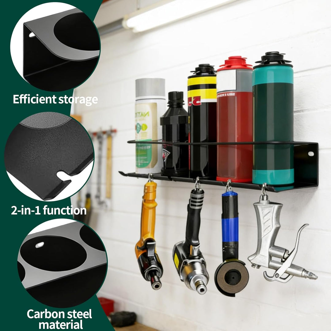 Dosenhalter für Sprühflaschen, 2 PCS Spraydosenhalter Sprühflaschenregal mit 5 Löchern und 6 Schlitz