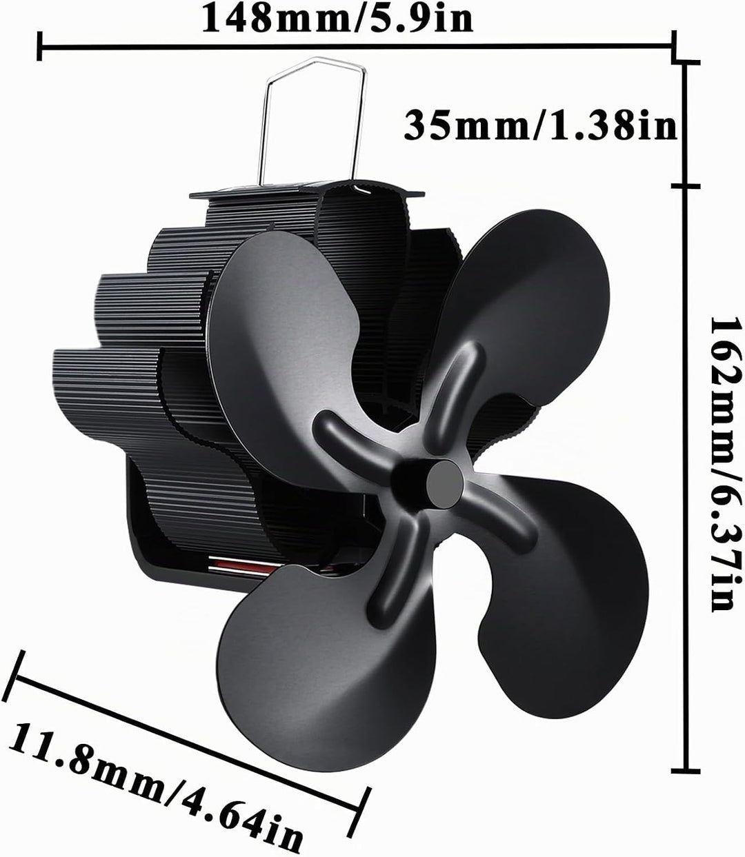 Kaminventilator Stromloser, Kaminventilator Lüfter Wärmebetriebener Ofenventilator,Kaminlüfter für k