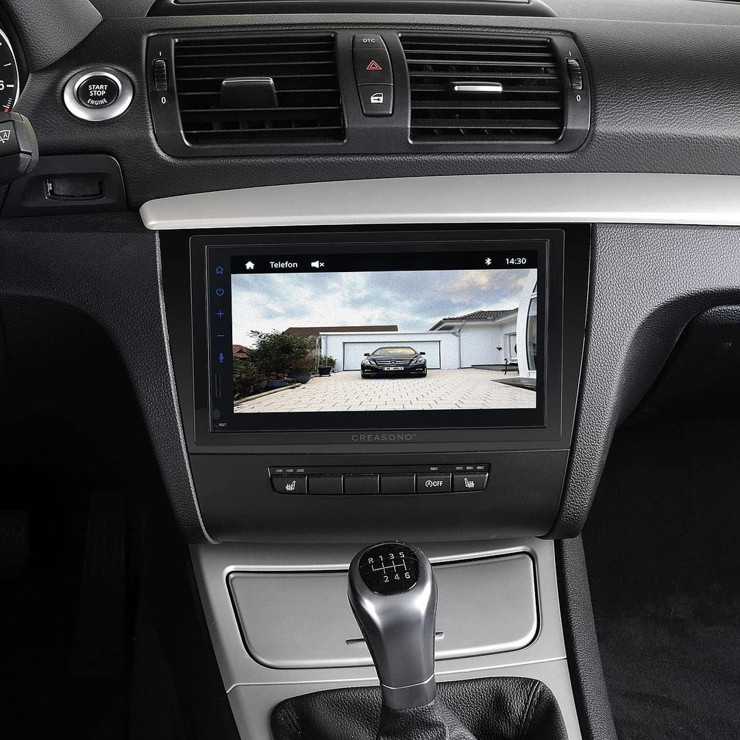 Creasono Autoradio 2DIN: 2-DIN-Autoradio mit Apple CarPlay, DAB+, Freisprecher, 17,1-cm-Display (Aut