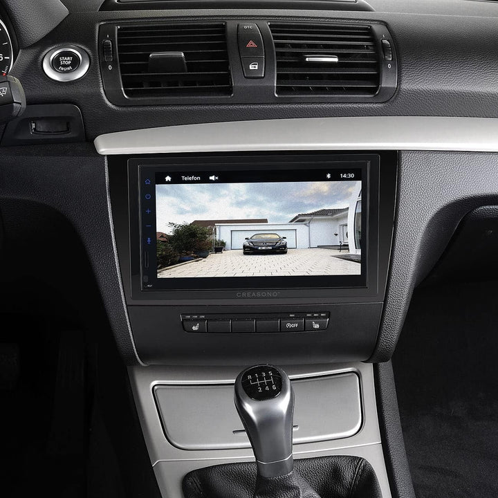 Creasono Autoradio 2DIN: 2-DIN-Autoradio mit Apple CarPlay, DAB+, Freisprecher, 17,1-cm-Display (Aut