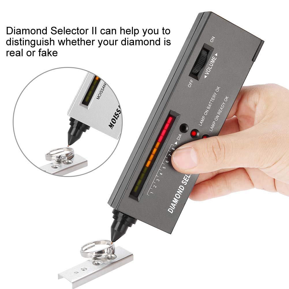Emoshayoga Gold Testing Kit, Gold Tester Diamond Tester Grüner Indikator für Schmuck Diamant Moissan