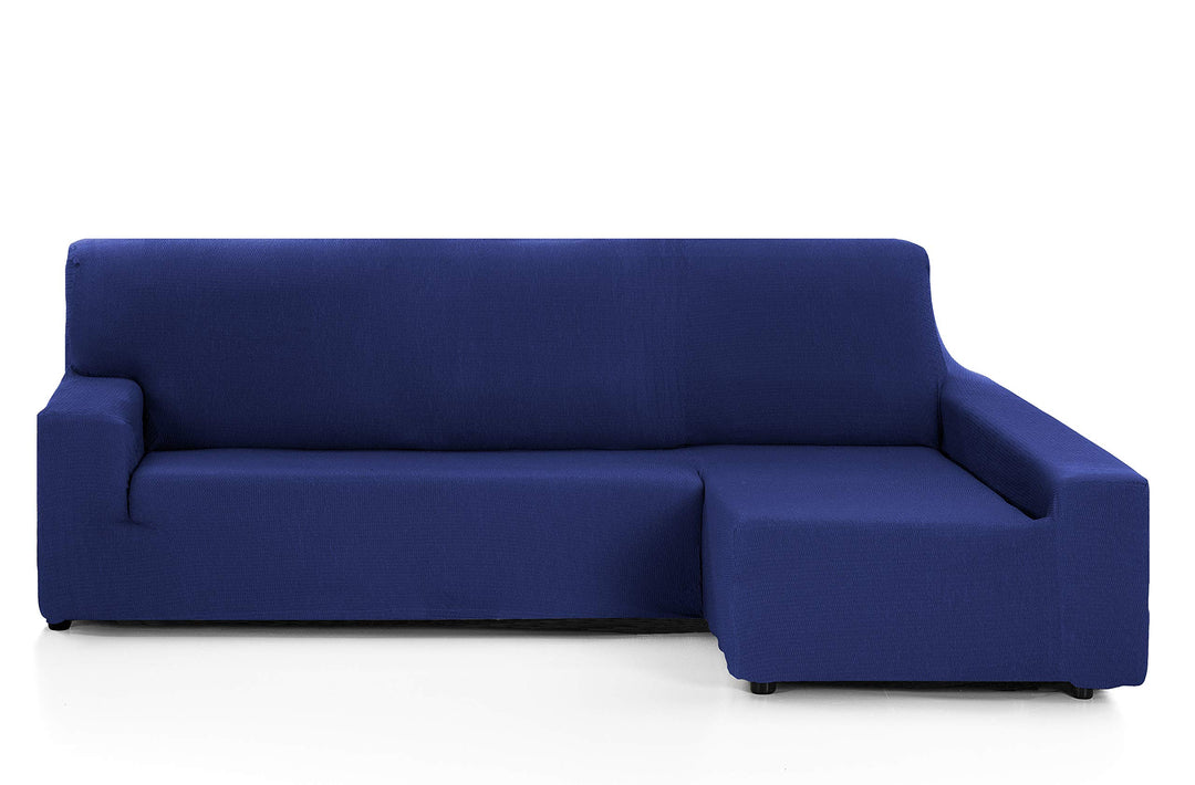 Martina Home - Elastischer Bezug für Sofa, Modell Túnez, Eckteil rechts, Stoff, Marineblau, 3-Sitzer