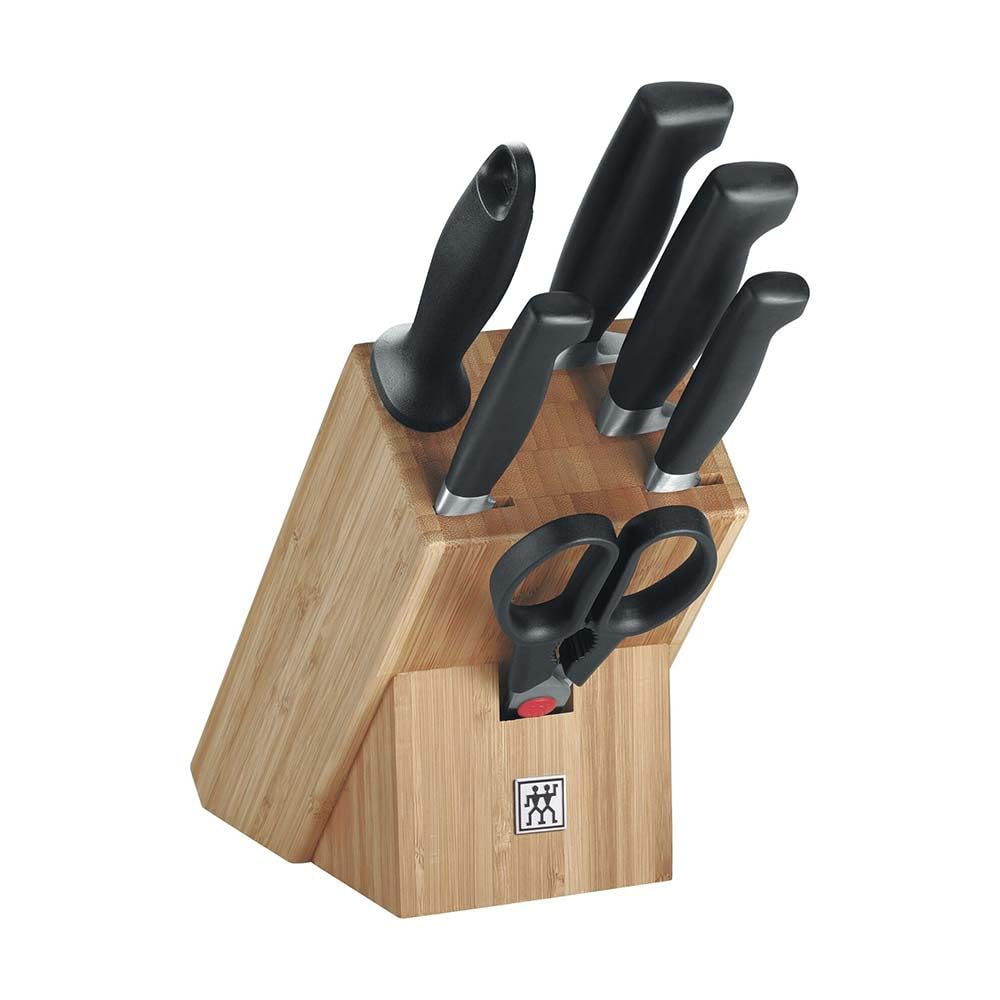 Zwilling, 35068-002-0 Vier Sterne Messerblock, FRIODUR eisgehärtet, mit Wetztahl und Scheere, 7-teil