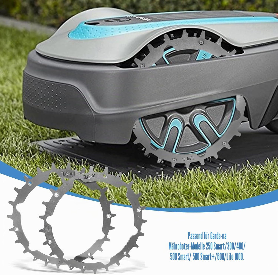 CDIYTOOL Edelstahl Rasenmäher Spikes für Garden.a Sileno City Rasenmäherroboter, 212 mm Rasenmäher M