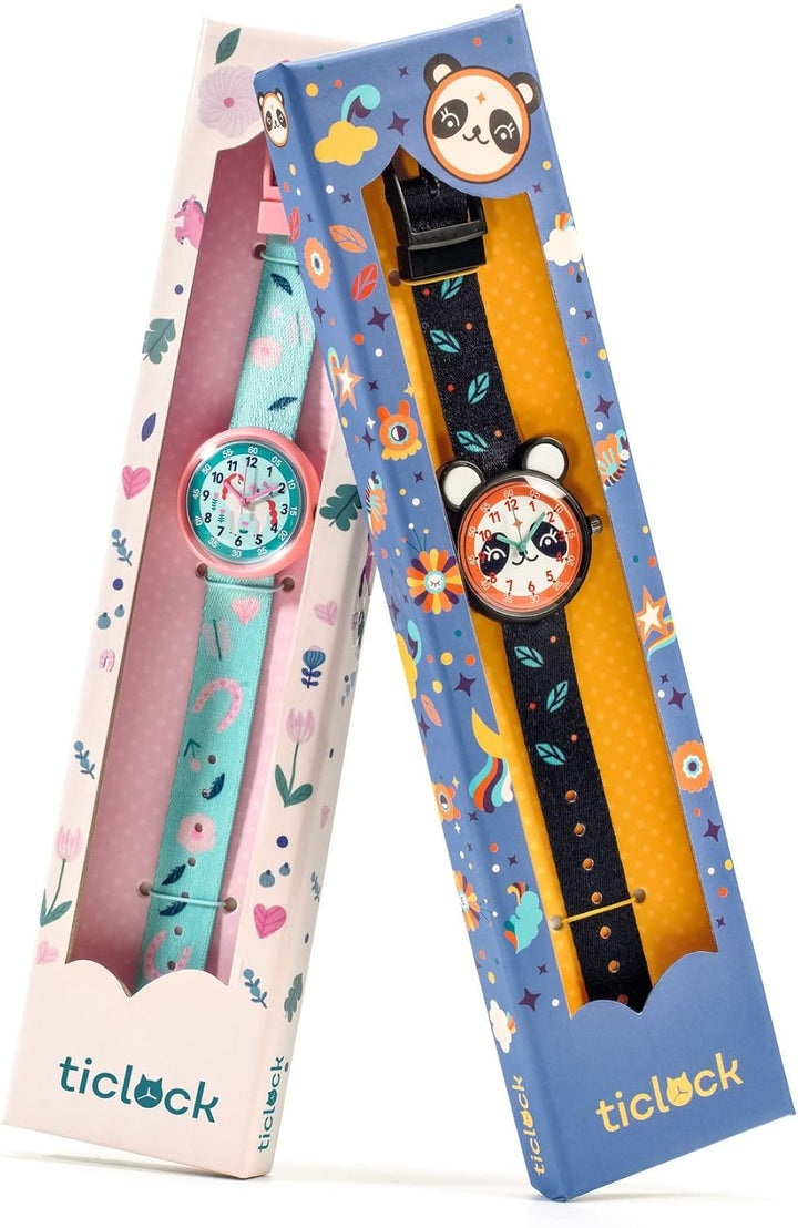 DJECO LBR Panda 50428 Lernuhren, Mehrfarbig