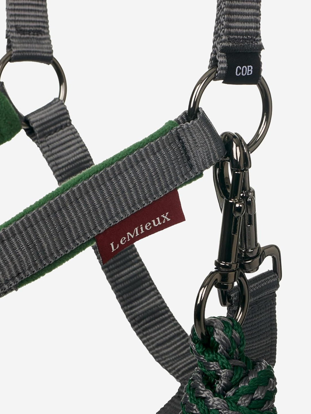 Lemieux Vogue Fleece Headcollar & Rope Pony Hunter Green, Pony Hunter Green