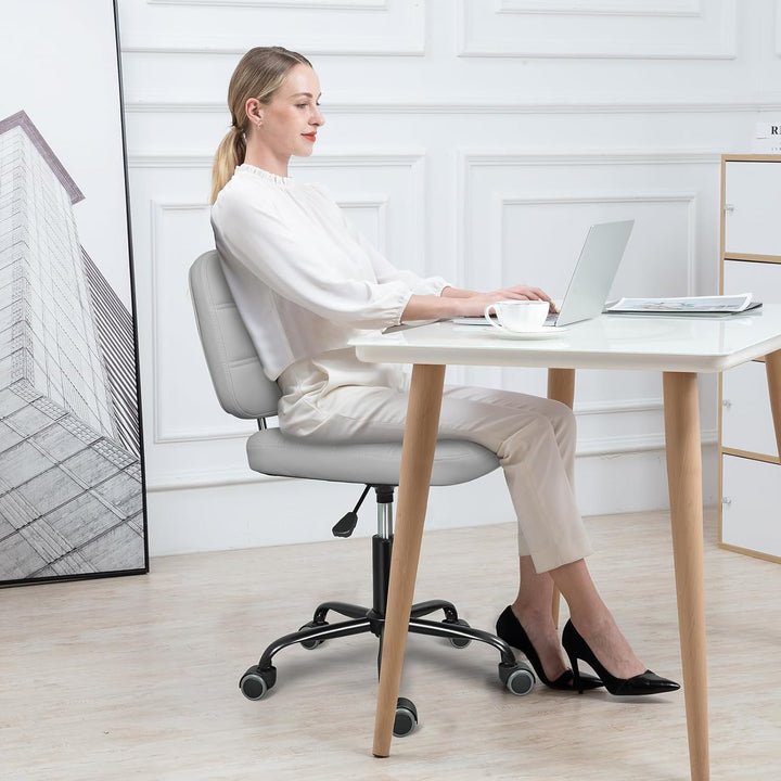 Leader Accessories Schreibtischstuhl höhenverstellbarer Bürostuhl ergonomischer Drehstuhl ohne Armle