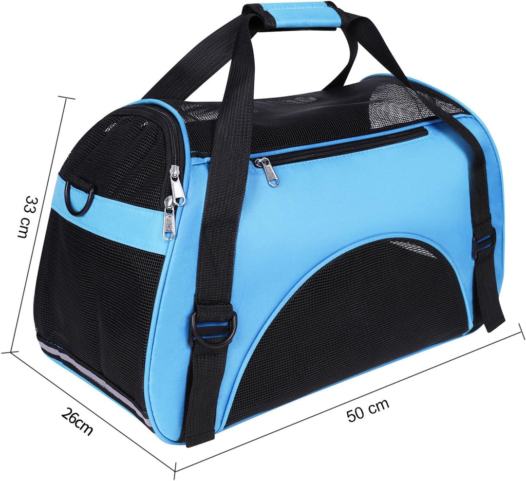 Hundetasche Netzgewebe Atmungsaktiv Katzentransportbox Faltbar Hundetragetasche Waschbar Matte Klein