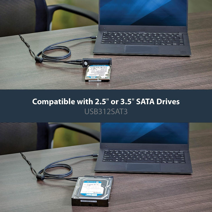 StarTech.com USB 3.1 (10Gbit/s) Adapter Kabel für 2,5" und 3,5" SATA SSD/HDD Laufwerke - Unterstützt