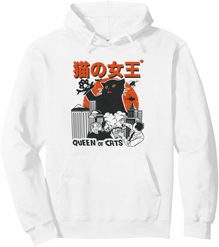 Königin der Katzen Monster Katze Vintage Japan Style Pullover Hoodie