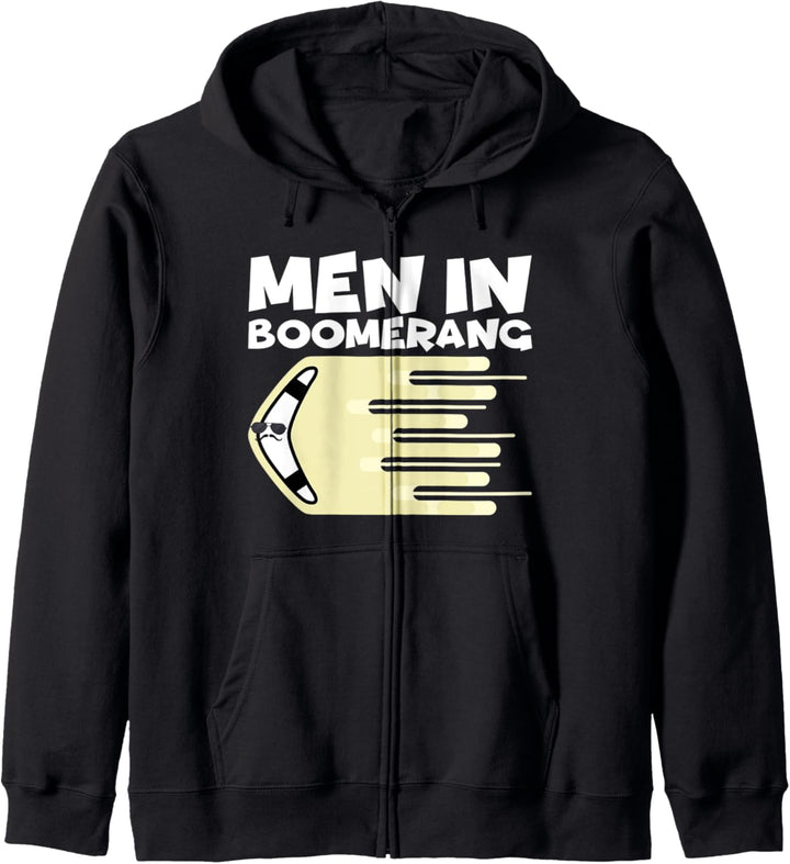 Männer in einem Bumerang Bumerang Kapuzenjacke