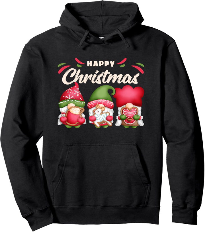 Weihnachts-Wichtel mit Plätzchen, Happy Christmas, Gnome Pullover Hoodie