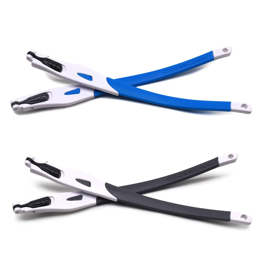 HKUCO Blau/Grau Gummi Ersatz weissen Rahmen Beine für Oakley Crosslink