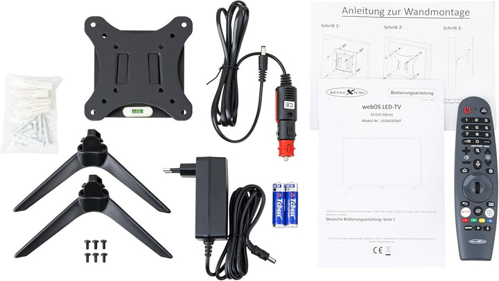 Reflexion LEDA24OSBT Smart LED Akku Fernseher powered by webOSHub, 60 cm/24 Zoll, Camping/Wohnmobil/