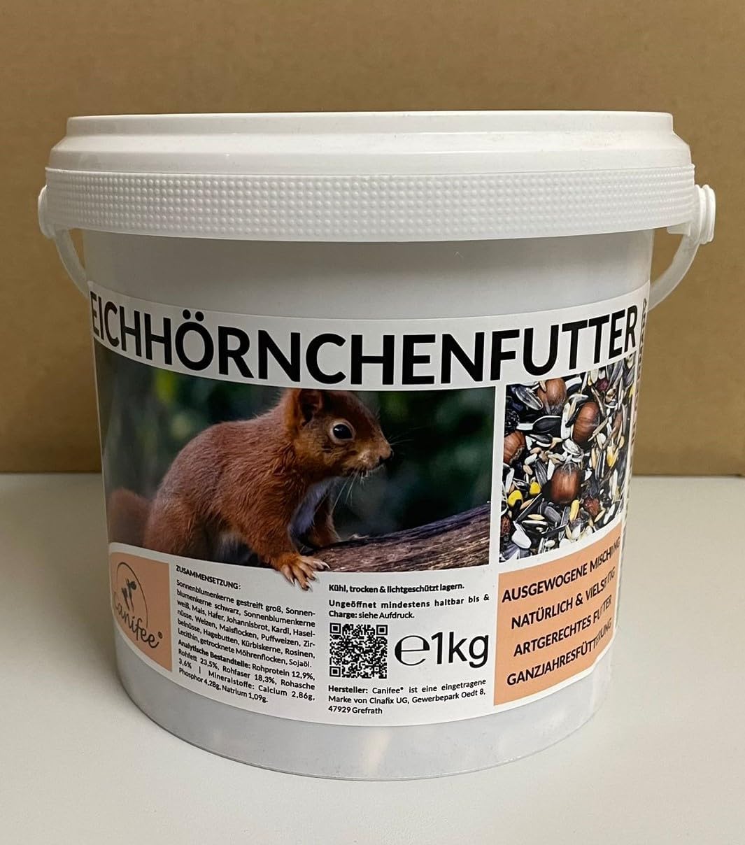 Eichhörnchenfutter 2.2 kg artgerechtes Wildtierfutter als ganzjährige Futtermischung - Ganzjahresfut