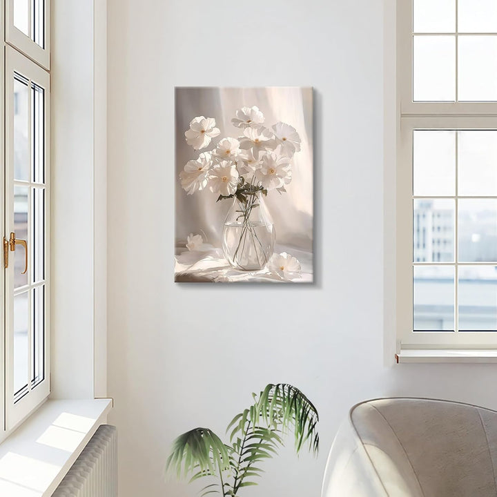 Moderne Mit Rahmen Leinwand Wandbilder, Weisse Blumen Blühen in der Sonne leinwand bilder kunstdruck