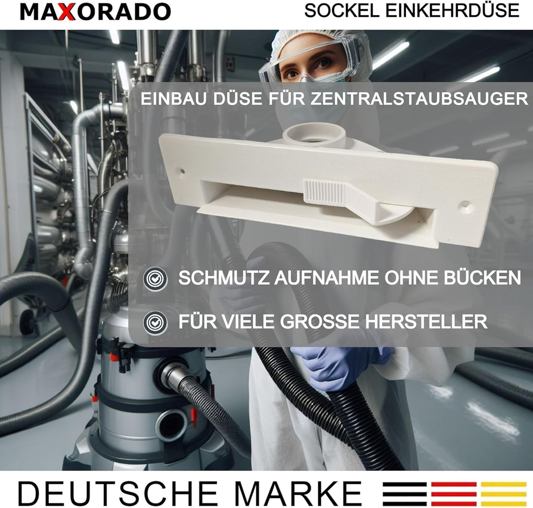 ZS1 Kehrschaufel Kehrichtklappe für Zentralstaubsauger saugende Kehrschaufel mit Kippmechanik zb Ers