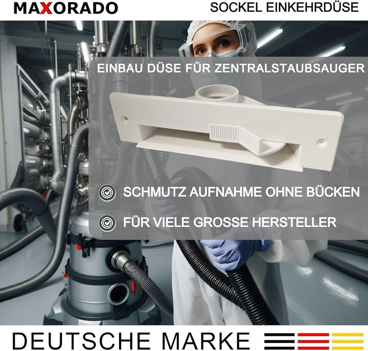 ZS1 Kehrschaufel Kehrichtklappe für Zentralstaubsauger saugende Kehrschaufel mit Kippmechanik zb Ers